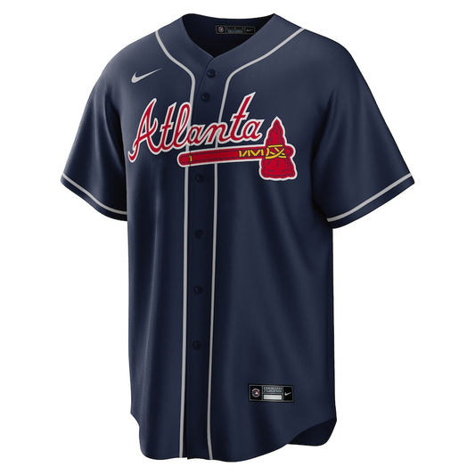 Atlanta Braves Visitante Jersey Réplica Premium Azul
