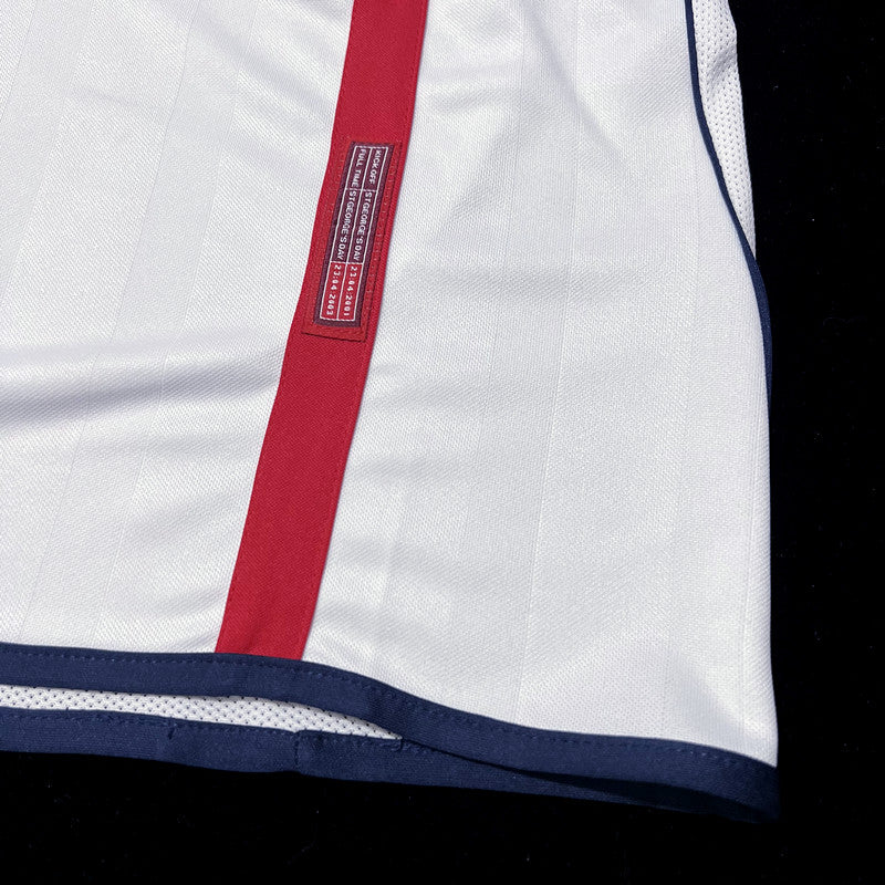 England Home 02 Retro Jersey Premium Replica Long Sleeve