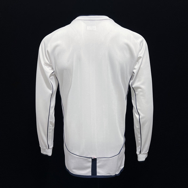 England Home 02 Retro Jersey Premium Replica Long Sleeve