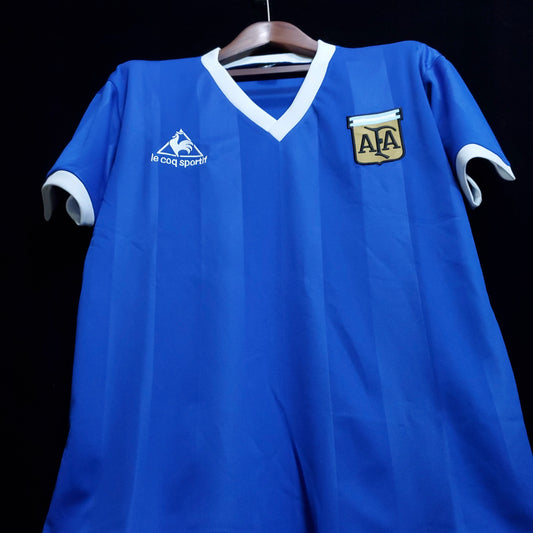 Argentina Visitante 86 Retro Jersey Réplica Premium