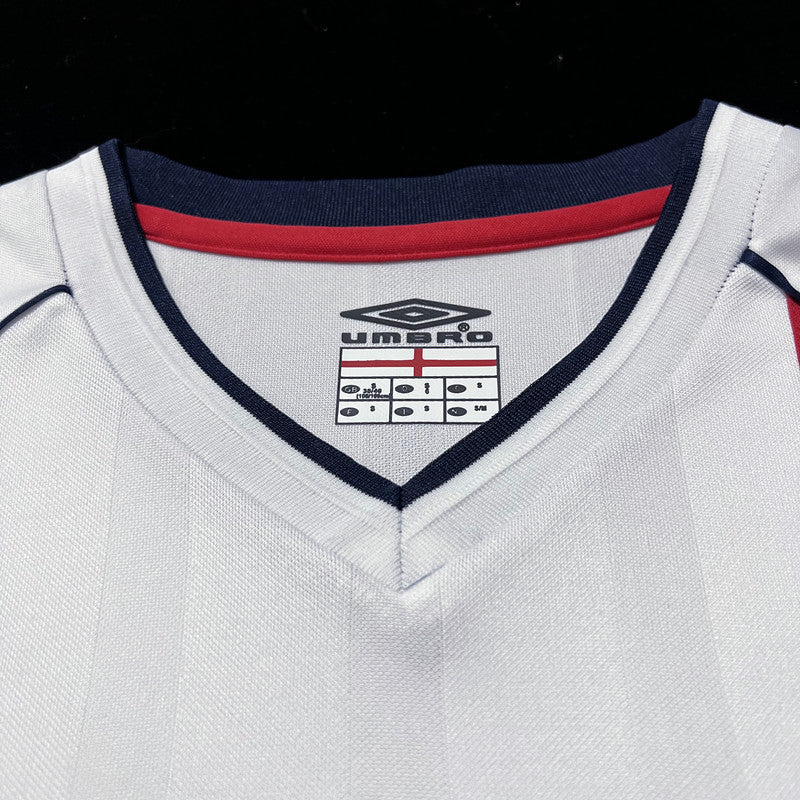 England Home 02 Retro Jersey Premium Replica Long Sleeve