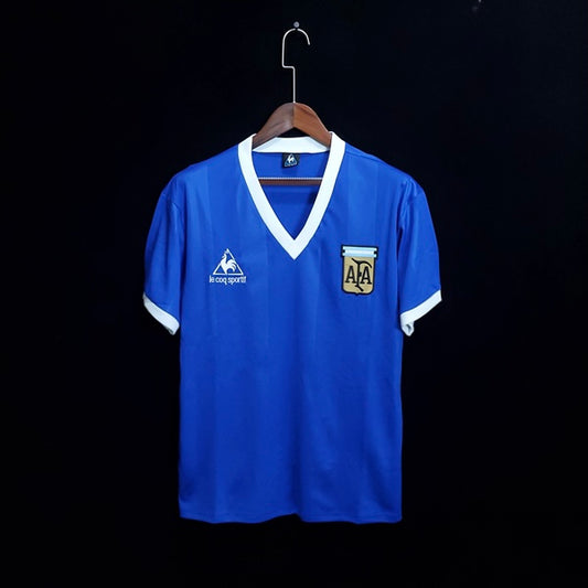 Argentina Away 86 Retro Premium Replica Jersey 